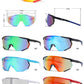 2688 - Semi Rimless Color Mirror One Piece Shield Lens Sports Plastic Sunglasses