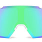 2688 - Semi Rimless Color Mirror One Piece Shield Lens Sports Plastic Sunglasses