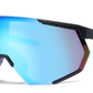 2688 - Semi Rimless Color Mirror One Piece Shield Lens Sports Plastic Sunglasses