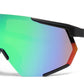 2688 - Semi Rimless Color Mirror One Piece Shield Lens Sports Plastic Sunglasses