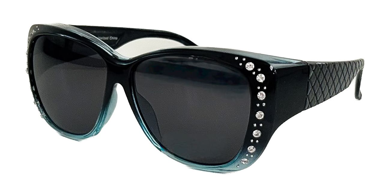 PL 7833 BX - Women's Cover Over 1.1 MM Polarized Sunglasses with Rhinestones
