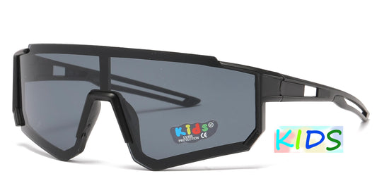 4583 - Kids Sports Shield Sunglasses with Color Mirrored Lens