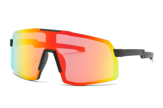 4584 - Kids Sport One shield Sunglasses with Color Mirrored Lens