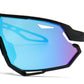 4587 - Kids Sport One Piece shield Sunglasses with Color Mirrored Lens