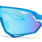 4587 - Kids Sport One Piece shield Sunglasses with Color Mirrored Lens