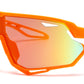 4587 - Kids Sport One Piece shield Sunglasses with Color Mirrored Lens