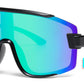 4588 - Kids Semi Rimless Color Mirror One Piece Shield Lens Sports Sunglasses