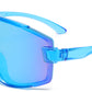 4588 - Kids Semi Rimless Color Mirror One Piece Shield Lens Sports Sunglasses