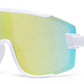 4588 - Kids Semi Rimless Color Mirror One Piece Shield Lens Sports Sunglasses