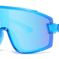 4588 - Kids Semi Rimless Color Mirror One Piece Shield Lens Sports Sunglasses