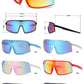 4590 - Kids Sport One Piece Shield Plastic Sunglasses with Color Mirrored Lens