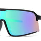 4590 - Kids Sport One Piece Shield Plastic Sunglasses with Color Mirrored Lens