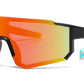 4591 - Kids Semi Rimless Color Mirror One Piece Shield Lens Sports Kids Sunglasses