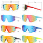 4592 - Kids Semi Rimless Color Mirror One Piece Shield Sports Kids Plastic Sunglasses