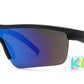 4593 -  Kids Sports Semi Rimless One Piece Lens Plastic Sunglasses