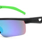 4593 -  Kids Sports Semi Rimless One Piece Lens Plastic Sunglasses