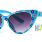 4903 - Kids Cat Eye Flower Print Plastic Sunglasses