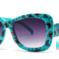 4904 - Kids Rectangular Flower Print Plastic Sunglasses