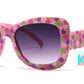 4904 - Kids Rectangular Flower Print Plastic Sunglasses