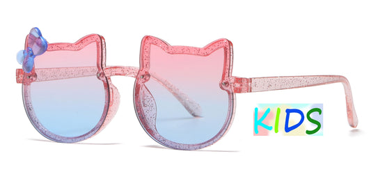 4905 - Kids Cat Shape Plastic Sunglasses