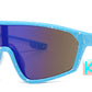 4906 - Kids Sport One Piece Shield Plastic Sunglasses with Color Mirrored Lens