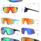 4908 - Kids Sport One Piece Shield Plastic Sunglasses with Color Mirrored Lens