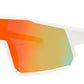 4908 - Kids Sport One Piece Shield Plastic Sunglasses with Color Mirrored Lens