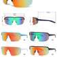 4909 - Kids Semi Rimless Color Mirror One Piece Shield Lens Sports Plastic Sunglasses