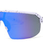 4909 - Kids Semi Rimless Color Mirror One Piece Shield Lens Sports Plastic Sunglasses