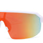 4909 - Kids Semi Rimless Color Mirror One Piece Shield Lens Sports Plastic Sunglasses