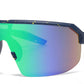 4909 - Kids Semi Rimless Color Mirror One Piece Shield Lens Sports Plastic Sunglasses