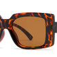 5226 - Rectangular Women Fashion with Rhinestone Temple Plastic Sunglasses