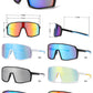 5228 - Plastic Flat Top One Piece Sports Rimless Sunglasses