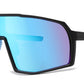 5228 - Plastic Flat Top One Piece Sports Rimless Sunglasses