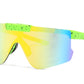 5229 - Plastic Flat Top One Piece Sports Rimless Sunglasses