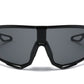 5232 - Plastic Sports Sunglasses with Color Mirror Lens