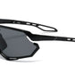 5232 - Plastic Sports Sunglasses with Color Mirror Lens