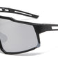 5233 - Plastic Flat Top One Piece Sports Rimless Sunglasses