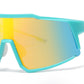 5233 - Plastic Flat Top One Piece Sports Rimless Sunglasses