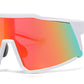 5233 - Plastic Flat Top One Piece Sports Rimless Sunglasses