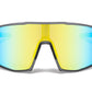 5241 - One Piece Lens Plastic Shield Sunglasses with Color Mirrored Lens