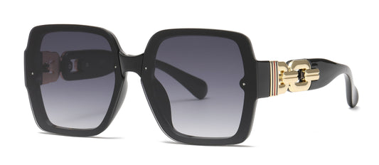 5251 - Rimless Square Plastic Sunglasses
