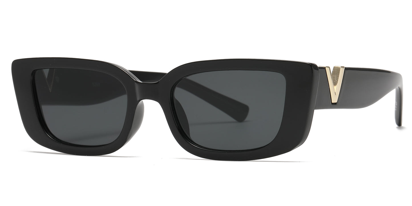5253 - Fashion Plastic Rectangular Sunglasses