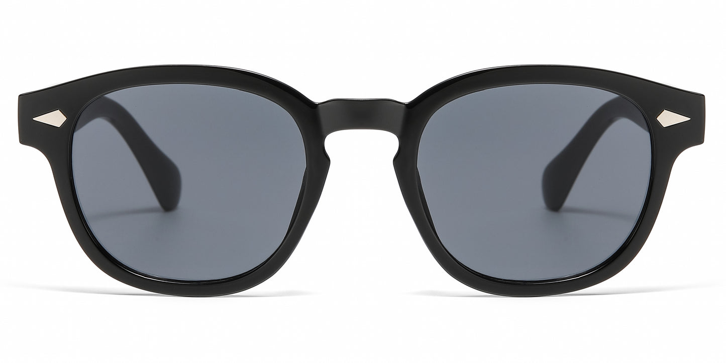 5259 - Round Frame with Key Hole Bridge Plastic Sunglasses