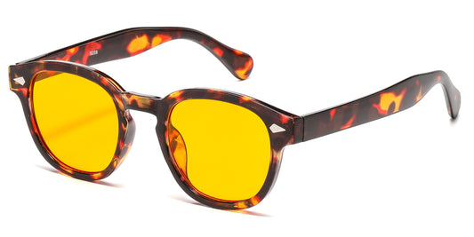 5259 - Round Frame with Key Hole Bridge Plastic Sunglasses