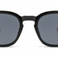 5259 Bamboo - Round Plastic Frame with Key Hole Bamboo Temple Sunglasses