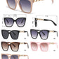 5260 - Square Butterfly Women Fashion Chain Detail on Temple Plastic Sunglasses