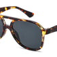 5264 - Flat Top Aviator Plastic Sunglasses