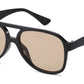 5264 - Flat Top Aviator Plastic Sunglasses