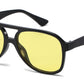 5264 - Flat Top Aviator Plastic Sunglasses